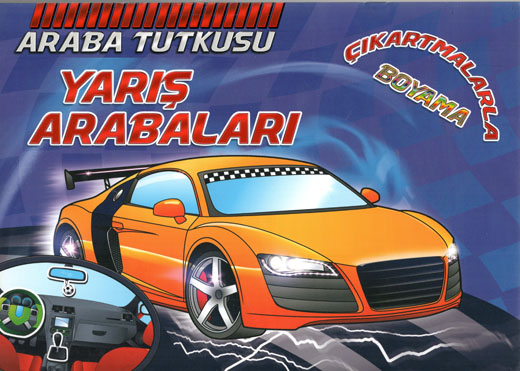 Araba Tutkusu - Yarış Arabaları Çıkartmalarla Boyama