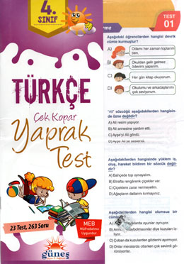  4.Sınıf Türkçe Yaprak Test