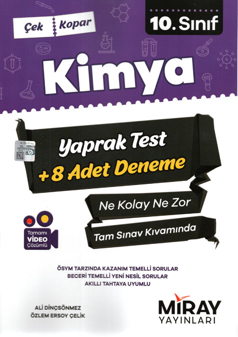 10.Sınıf Kimya Çek-Kopar Yaprak Test