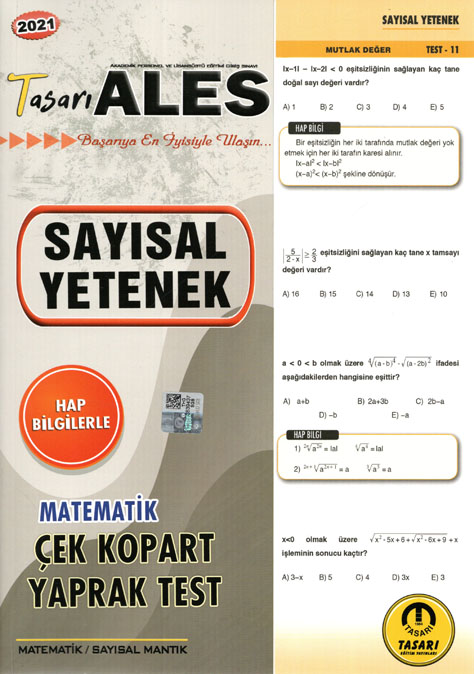 ALES 2021 Sayısal Yetenek Matematik Yaprak Test